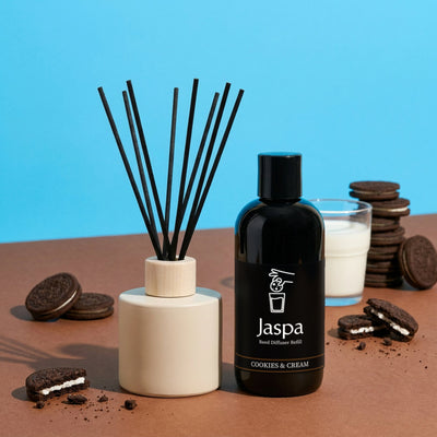 Cookies & Cream Reed Diffuser Set โ Jaspa reed diffuser set