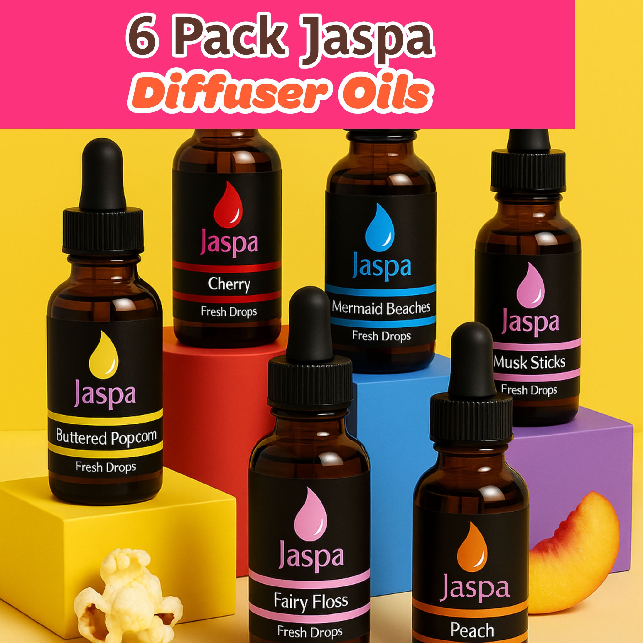 Jaspa Diffuser Oils - 6 Pack Bundle